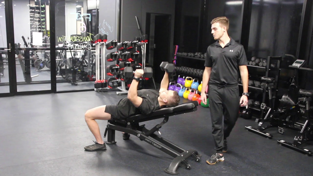 Incline DB Bench Press Pronated Grip
