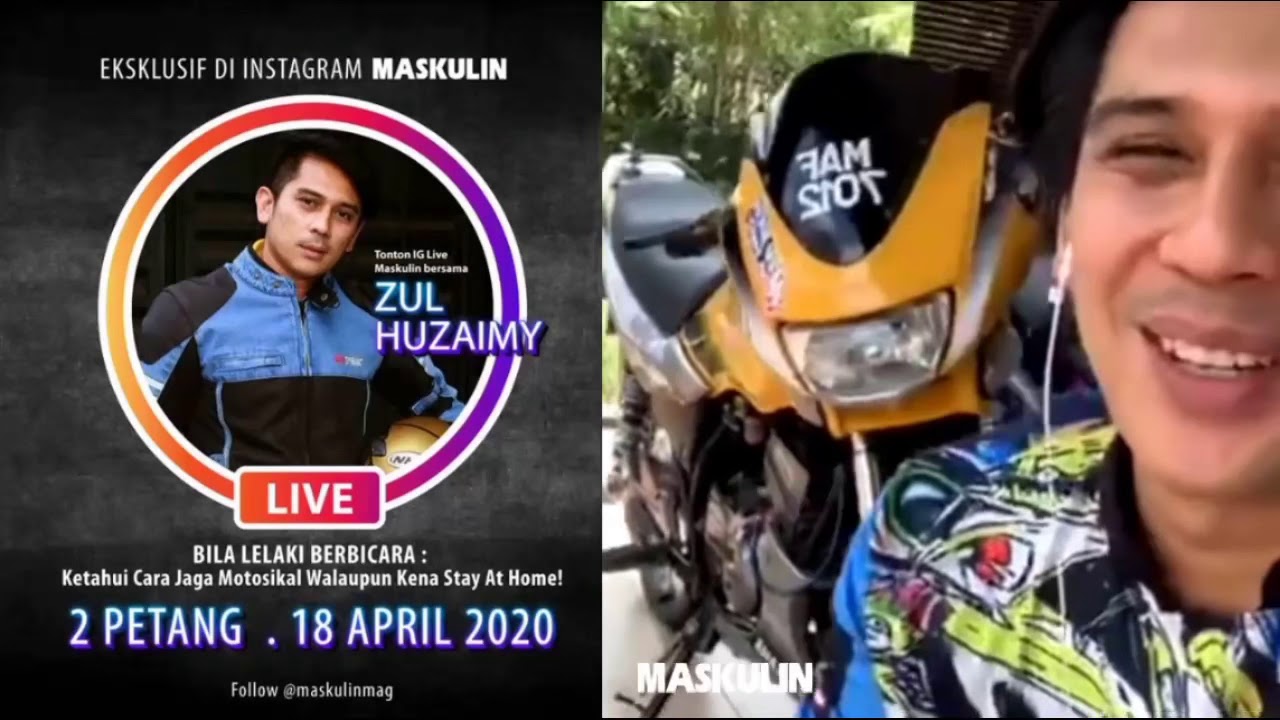 Zul Huzaimy 'Payung' Segala Ilmu Penjagaan Motosikal - Maskulin Live