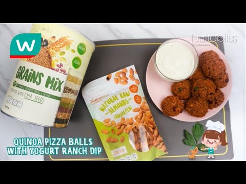 NUTRABLISS BY WATSONS | Quinoa Pizza Balls With Yogurt Ranch Dip